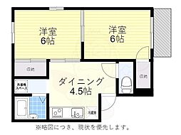 シャルム滝子 2DKの間取図画像