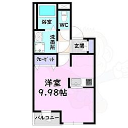 エムズハウス鳴海 ワンルームの間取図画像