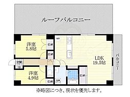 杁中スカイタウンB棟 2LDKの間取図画像