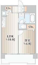 パラスト上目黒 1LDKの間取図画像
