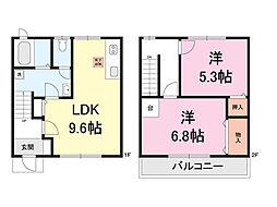 シュエット 2LDKの間取図画像