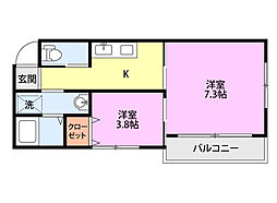 メルファイン 2Kの間取図画像