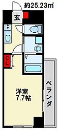 MDIグランコンディール室町 10階1Kの間取り