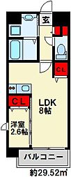 U’s Residence 門司港オーシャンテラス 7階1LDKの間取り