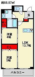 間取図画像 2LDK