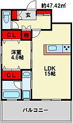 間取図画像 1LDK