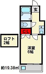 スルム志井駅前 1Kの間取図画像