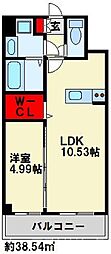 エストラーダ小倉 1LDKの間取図画像