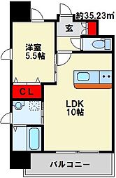 アクシオ小倉 1LDKの間取図画像