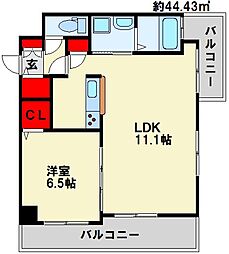 アロンジ 1LDKの間取図画像