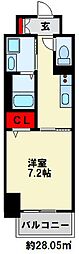 the STAGE 中津口 1Kの間取図画像