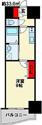 ロイヤルノースナイン 1Kの間取図画像