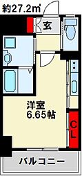 ガーラプラチナコート ワンルームの間取図画像