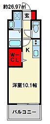 アルティザ小倉 ワンルームの間取図画像