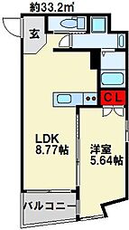 THEMARKSWAY 1LDKの間取図画像