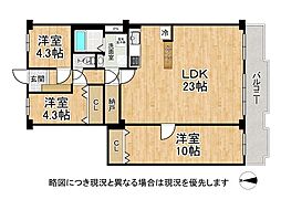 間取図画像 3LDK