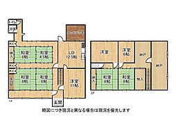 奈良市田中町　中古一戸建て 9SLDKの間取り