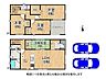 間取り：収納が豊富な南向き4LDKの間取りです