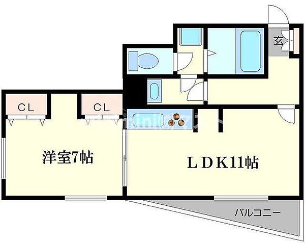 グランパスエクシード ｜大阪府大阪市西成区玉出西1丁目(賃貸マンション1LDK・5階・48.10㎡)の写真 その2