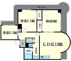 リヴィエール川西 303 ｜ 大阪府大阪市浪速区日本橋西2丁目（賃貸マンション3LDK・3階・68.68㎡） その2