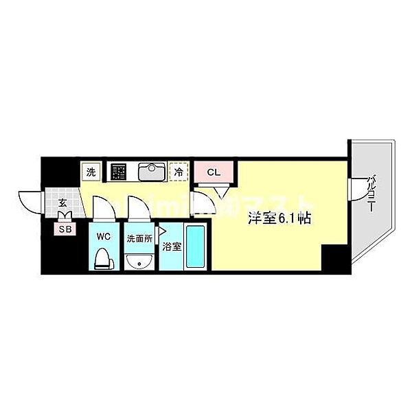 プレサンス天王寺　勝山 501｜大阪府大阪市天王寺区勝山4丁目(賃貸マンション1K・5階・22.04㎡)の写真 その2