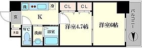 グランパシフィックパークビュー  ｜ 大阪府大阪市西成区岸里東1丁目6番地15号（賃貸マンション1DK・9階・33.80㎡） その2