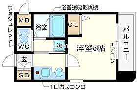 エステムコート難波センチュリオ  ｜ 大阪府大阪市浪速区難波中2丁目（賃貸マンション1K・9階・19.08㎡） その2