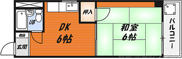 ロイヤルハイツ高槻 ｜大阪府高槻市東五百住町3丁目(賃貸マンション1DK・3階・26.00㎡)の写真 その2