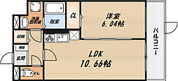 カメリアY2 1LDKの間取図画像