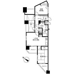 プルミエール入間シティ 2LDKの間取図画像