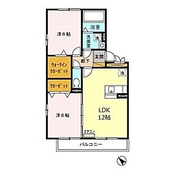 セジュールZEN弐番館 2LDKの間取図画像