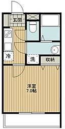 狭山市入間川3丁目アパート 1Kの間取図画像