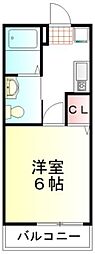 グランフロント坂戸 1Kの間取図画像