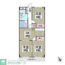 クリスタル松ヶ丘 3SDKの間取図画像