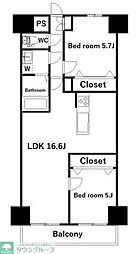ハイデンスタニグチ 2LDKの間取図画像