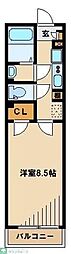 LEONEXT八重 1Kの間取図画像