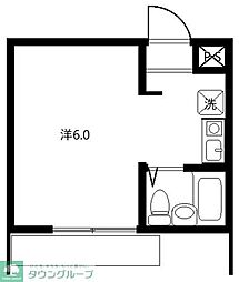 シティーホームズ的場 ワンルームの間取図画像