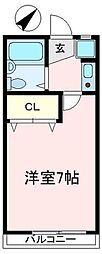 コンフォートU 1Kの間取図画像
