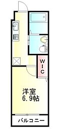 FilleFlatsSAKADO 1Kの間取図画像
