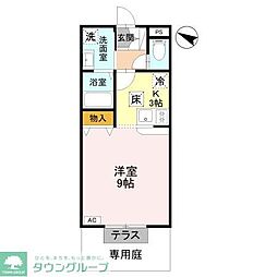 ドリーム狭山南KG棟 ワンルームの間取図画像