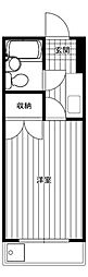メゾン河辺 1Kの間取図画像