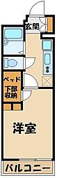 レオパレスプランタン2 1Kの間取図画像