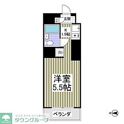 アーバンハイム寿 1Kの間取図画像