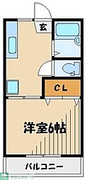 フォーブル富士見 1Kの間取図画像