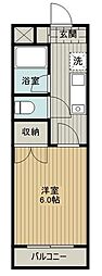 ルイシャトレ所沢 1Kの間取図画像