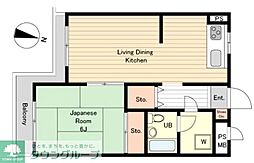 日神パレス青梅第2 1LDKの間取図画像