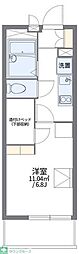 レオパレスメゾン八瀬 1Kの間取図画像