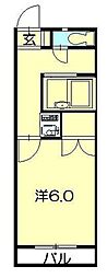 サンセールロジュマン 1Kの間取図画像