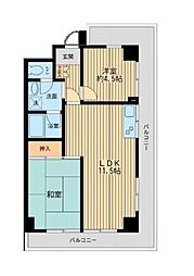 入間市駅前ビル 2LDKの間取図画像