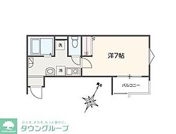 狭山市中央4丁目アパート 1Kの間取図画像